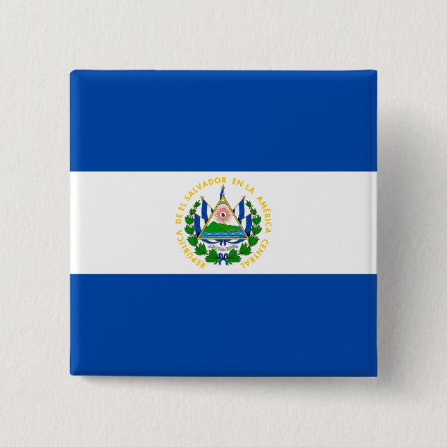 Flagge El Salvadors Button (Vorderseite)