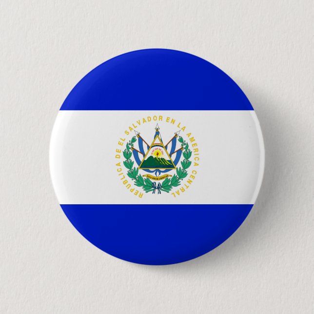 Flagge El Salvadors Button (Vorderseite)