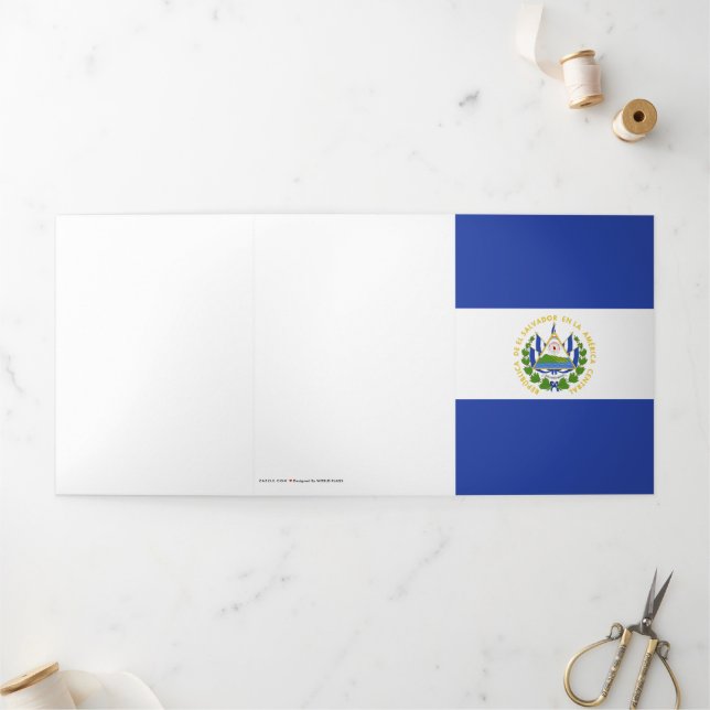 Flagge El Salvadors Dreifach Gefaltete Karte (Außenbereich)