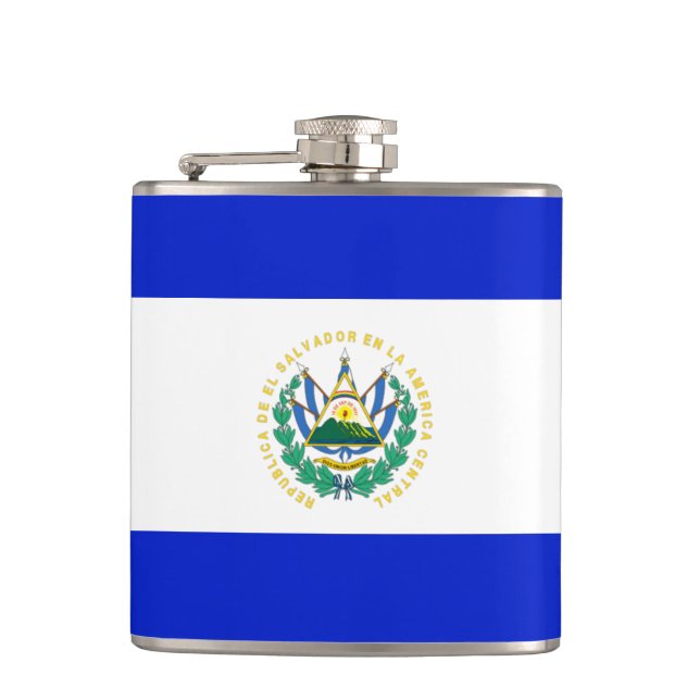 Flagge El Salvadors Flachmann (Vorderseite)