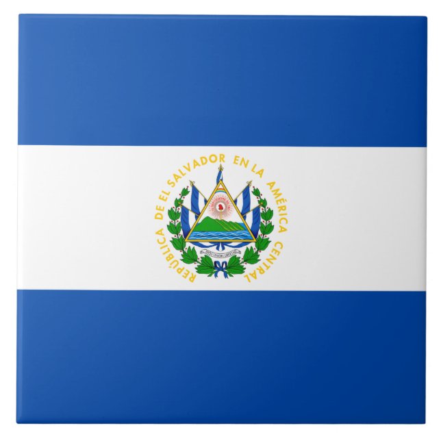 Flagge El Salvadors Fliese (Vorderseite)