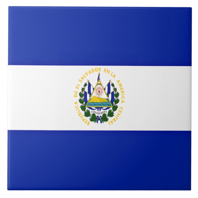 Flagge El Salvadors Fliese (Vorderseite)