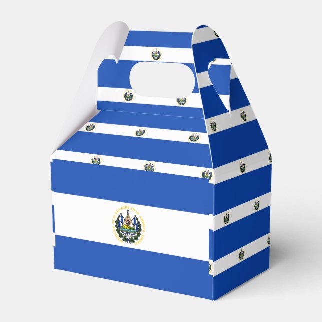 Flagge El Salvadors Geschenkschachtel (Rückseite)