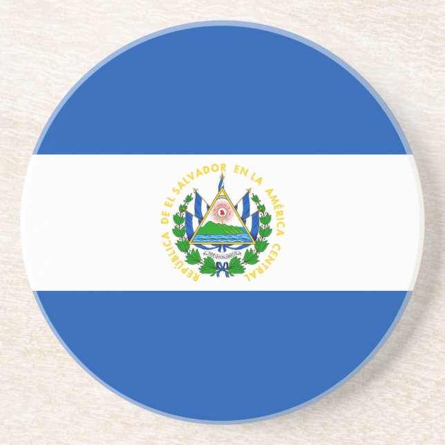 Flagge El Salvadors Getränkeuntersetzer (Vorne)