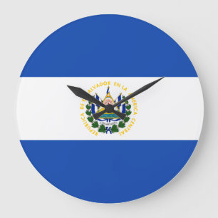 Flagge El Salvadors Große Wanduhr