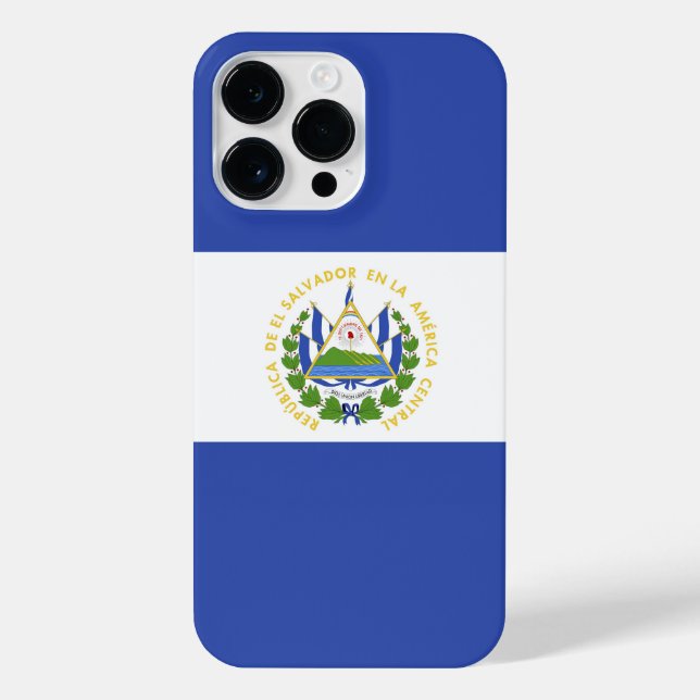 Flagge El Salvadors iPhone 14 Pro Max Hülle (Rückseite)