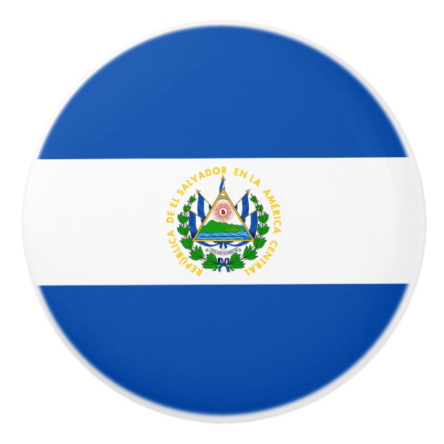 Flagge El Salvadors Keramikknauf (Vorderseite)
