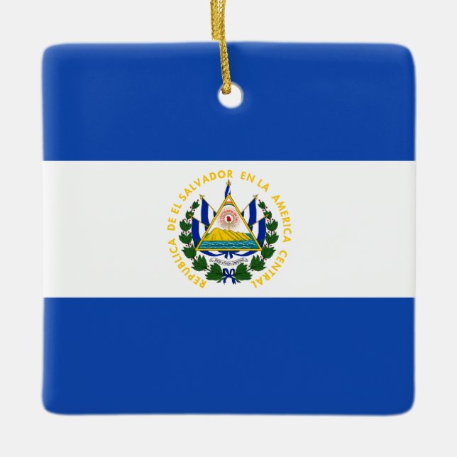 Flagge El Salvadors Keramikornament (Vorderseite)
