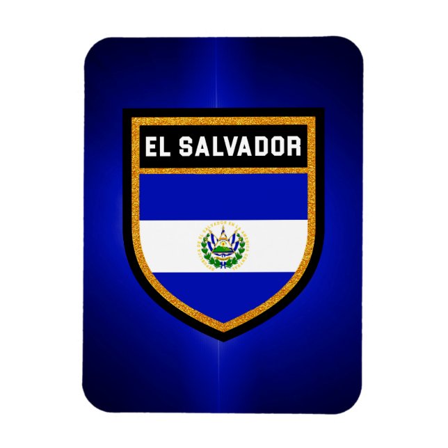 Flagge El Salvadors Magnet (Vertikal)