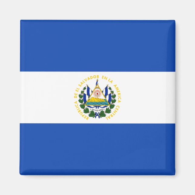 Flagge El Salvadors Magnet (Vorne)