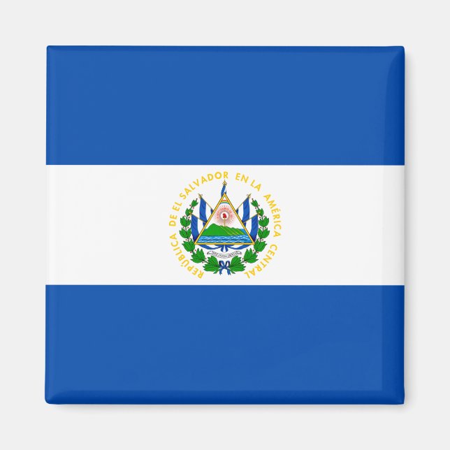 Flagge El Salvadors Magnet (Vorne)