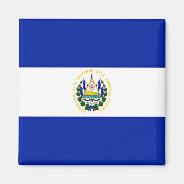 Flagge El Salvadors Magnet (Vorne)
