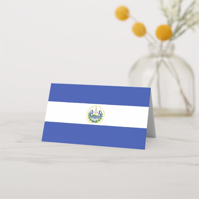 Flagge El Salvadors Platzkarte (Vorderseite)