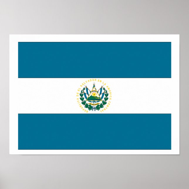 Flagge El Salvadors Poster (Vorne)