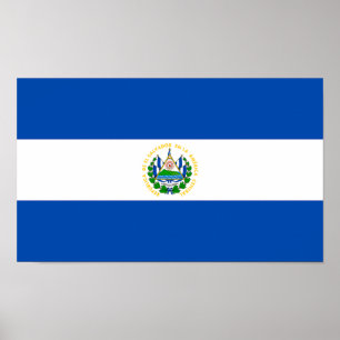Flagge El Salvadors Poster
