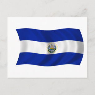 Flagge El Salvadors Postkarte