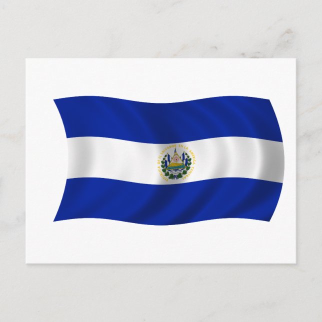 Flagge El Salvadors Postkarte (Vorderseite)