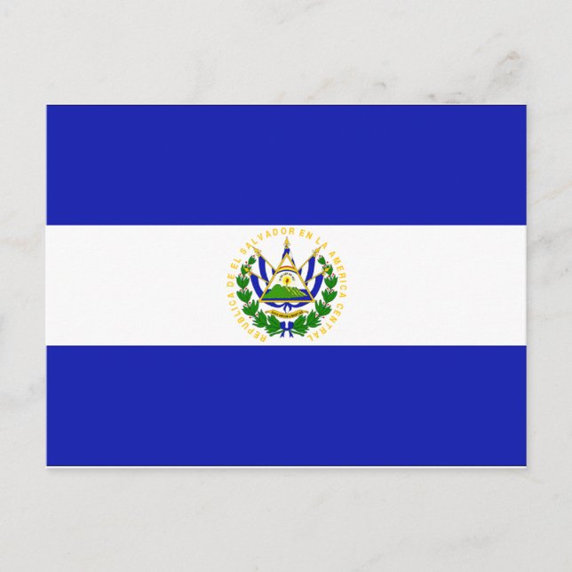Flagge El Salvadors Postkarte (Vorderseite)