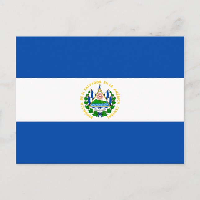 Flagge El Salvadors Postkarte (Vorderseite)