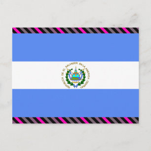 Flagge El Salvadors Postkarte