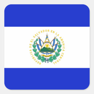 Flagge El Salvadors Quadratischer Aufkleber