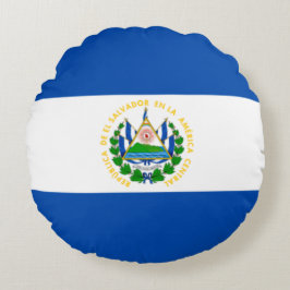 Flagge El Salvadors Rundes Kissen