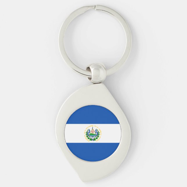 Flagge El Salvadors Schlüsselanhänger (Vorderseite)
