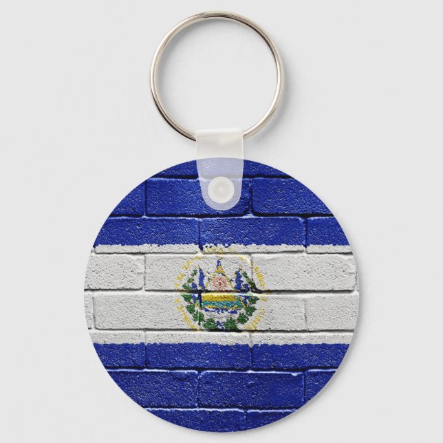Flagge El Salvadors Schlüsselanhänger (Vorderseite)