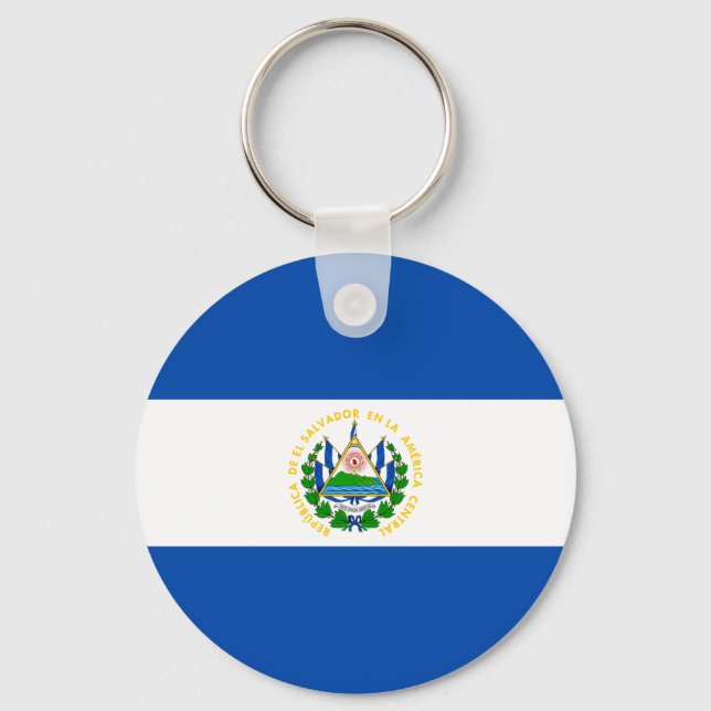 Flagge El Salvadors Schlüsselanhänger (Vorderseite)