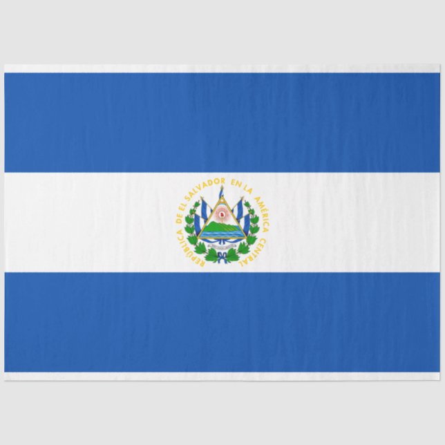 Flagge El Salvadors Seidenpapier (Vorderseite)