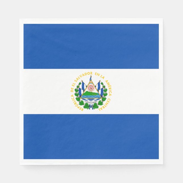 Flagge El Salvadors Serviette (Vorderseite)