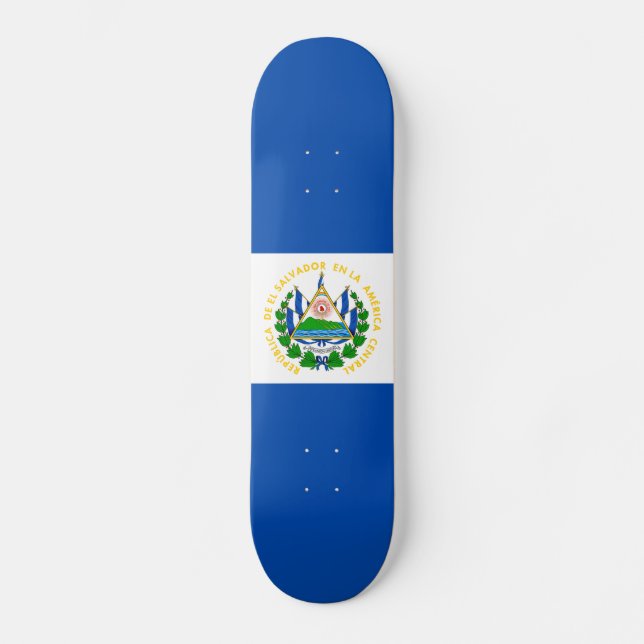 Flagge El Salvadors Skateboard (Vorderseite)