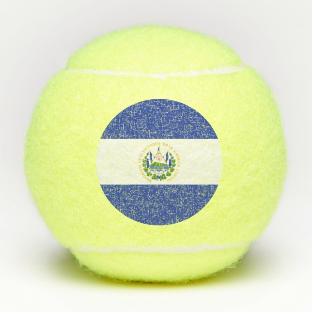 Flagge El Salvadors Tennisbälle (Vorderseite)