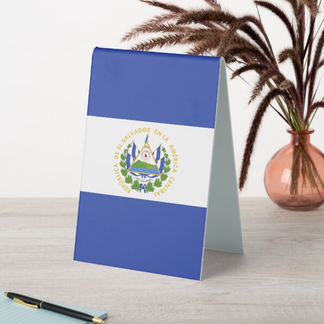 Flagge El Salvadors Tischaufsteller (In Situ (Tisch))