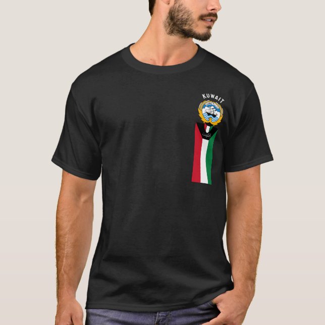 Flagge/ Emblem von Kuwait T-Shirt (Vorderseite)