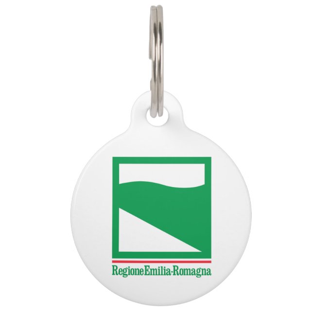 Flagge Emilia-Romagna (Region Italien) Haustiermarke (Vorderseite)