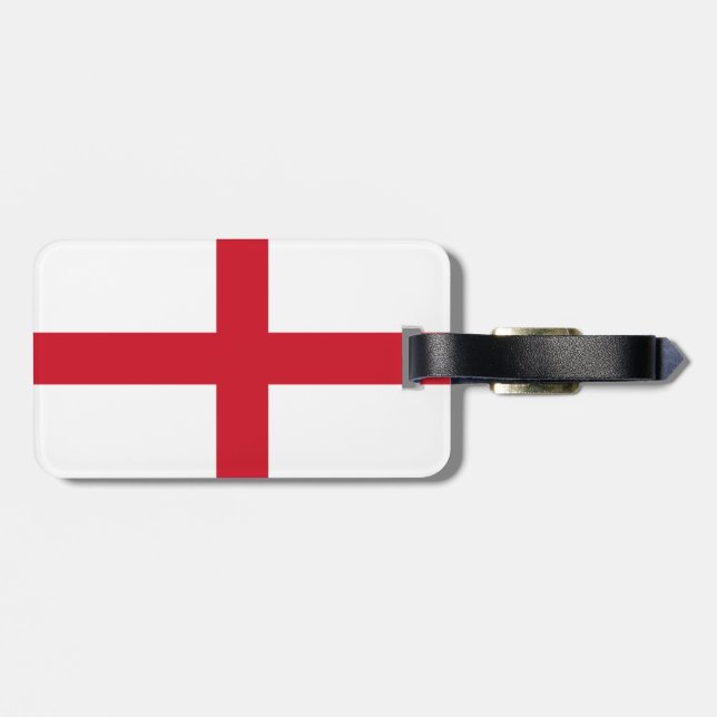 Flagge England Gepäckanhänger mit Ledergurt (Rückseite horizontal)