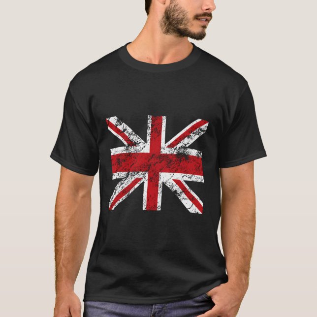 Flagge Englands Britisches Flaggenerbe T-Shirt (Vorderseite)