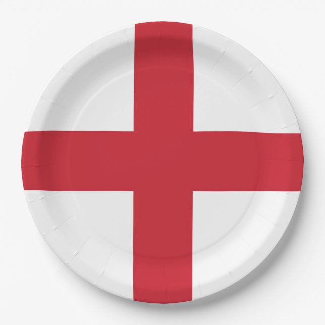 Flagge Englands Pappteller (Vorderseite)