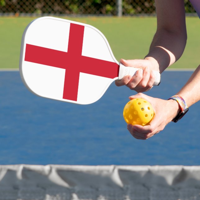 Flagge Englands Pickleball Schläger (InSitu)