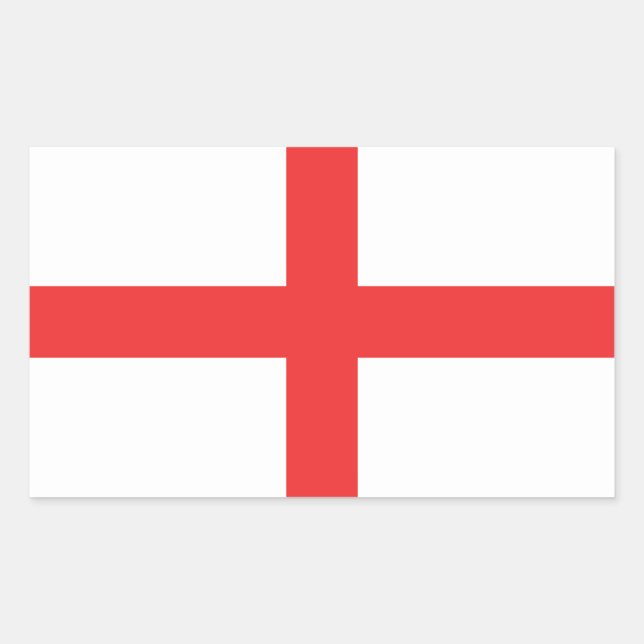 Flagge Englands Rechteckiger Aufkleber (Vorderseite)