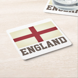 Flagge Englands Rechteckiger Pappuntersetzer