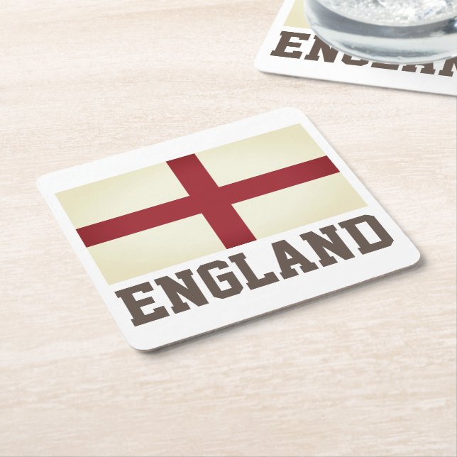 Flagge Englands Rechteckiger Pappuntersetzer (angewinkelt)