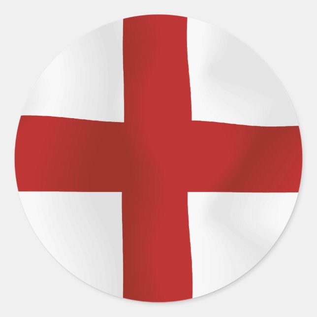 Flagge Englands Runder Aufkleber (Vorderseite)