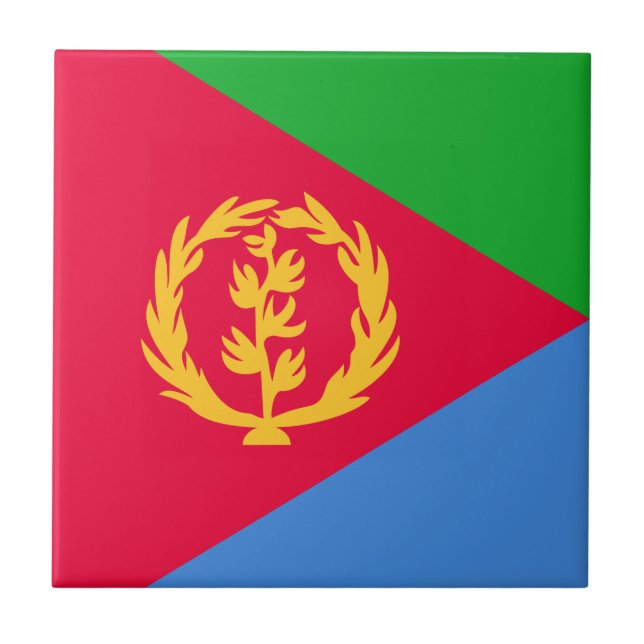 Flagge Eritrea Fliese (Vorderseite)