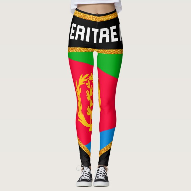 Flagge Eritrea Leggings (Vorderseite)