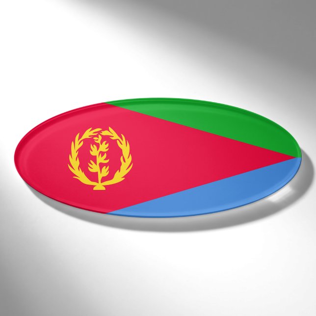 Flagge Eritrea Namenschild (Vorderseite)