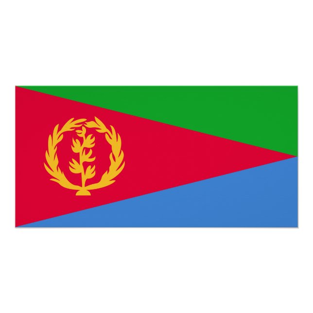 Flagge Eritrea Poster (Vorderseite)