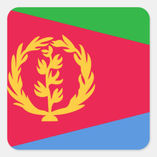 Flagge Eritrea Quadratischer Aufkleber