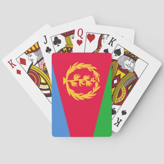 Flagge Eritrea Spielkarten (Rückseite)
